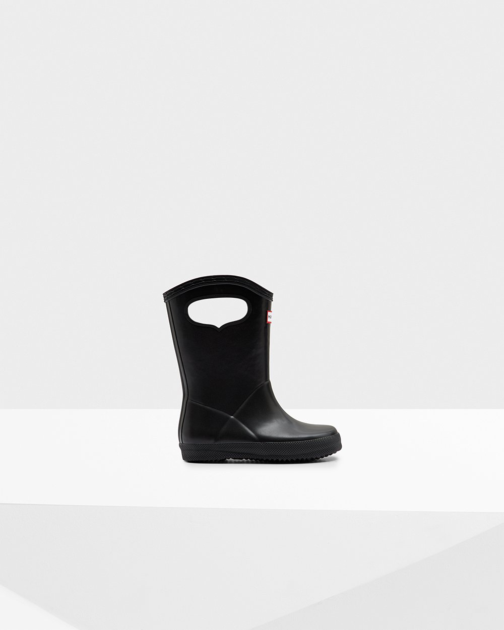 Hunter Niños Original First Classic Grab Handle - Botas de Lluvia Negras - 259-PNWOQH